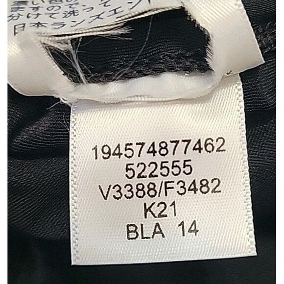 Lands End Women's 14 DD V-Neck Swim Top BLACK Solid Adjustable Padded Bra S305 - Picture 7 of 7